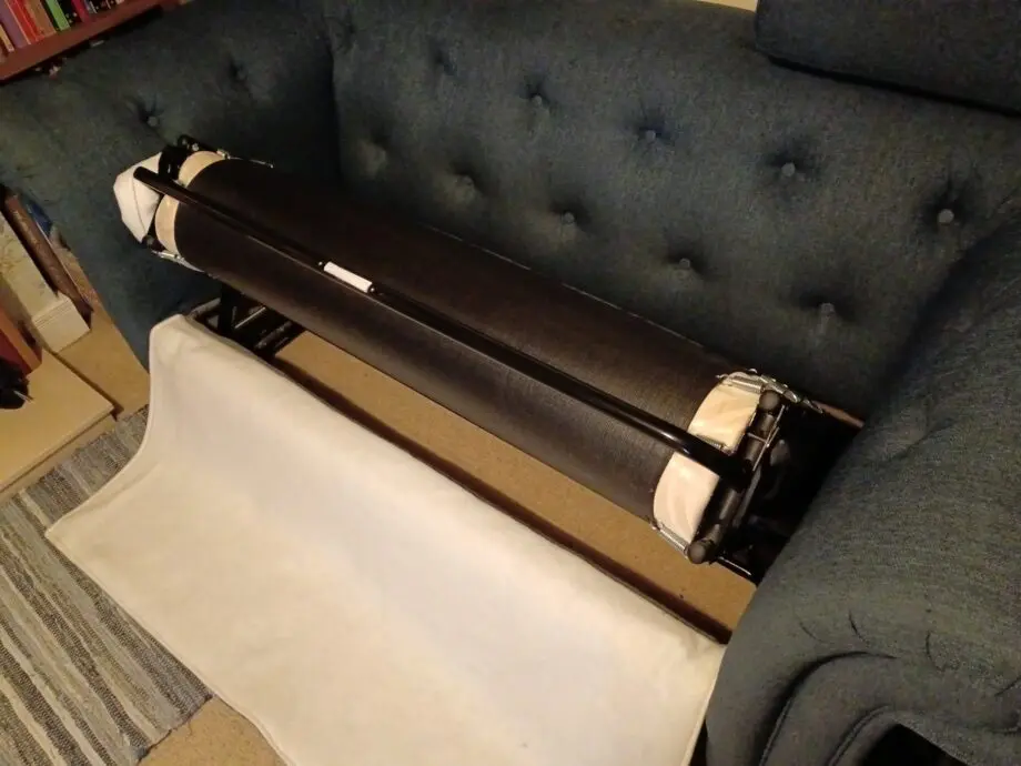 DFS Belair dark blue 2 seater sofabed excellent condition