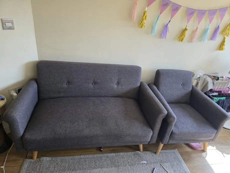 Argos Home Evie Fabric 2 Seater Sofa in a Box - Charcoal