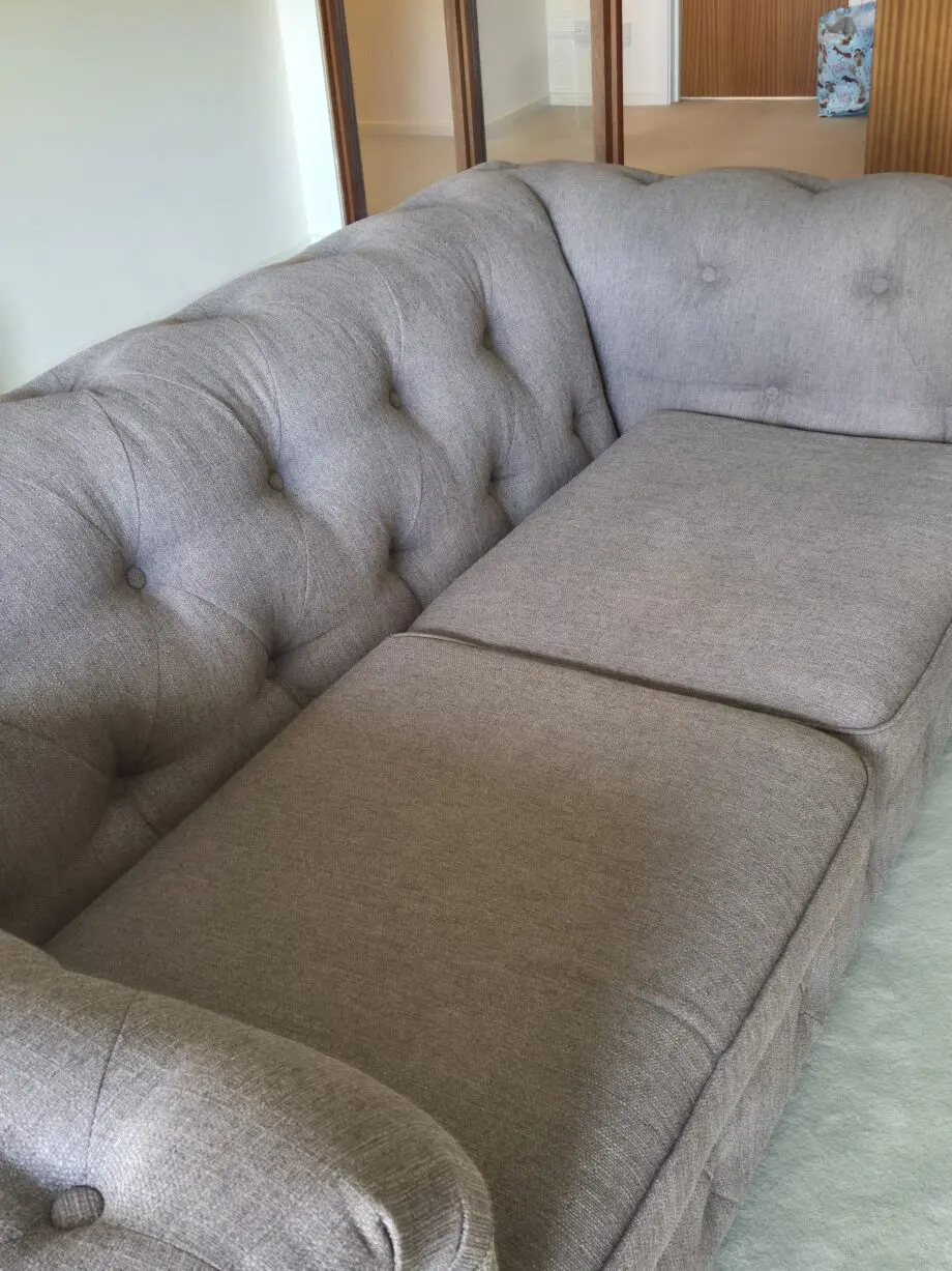 Classic Brown Fabric 3 seater sofa with 1 seater Arm chair