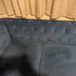 Habitat navy velvet sofa