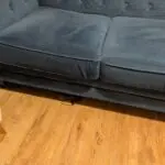 Habitat navy velvet sofa