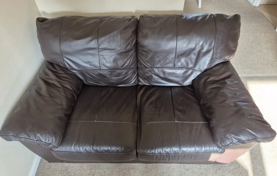 Brown Leather 2 and 3 seater sofa set