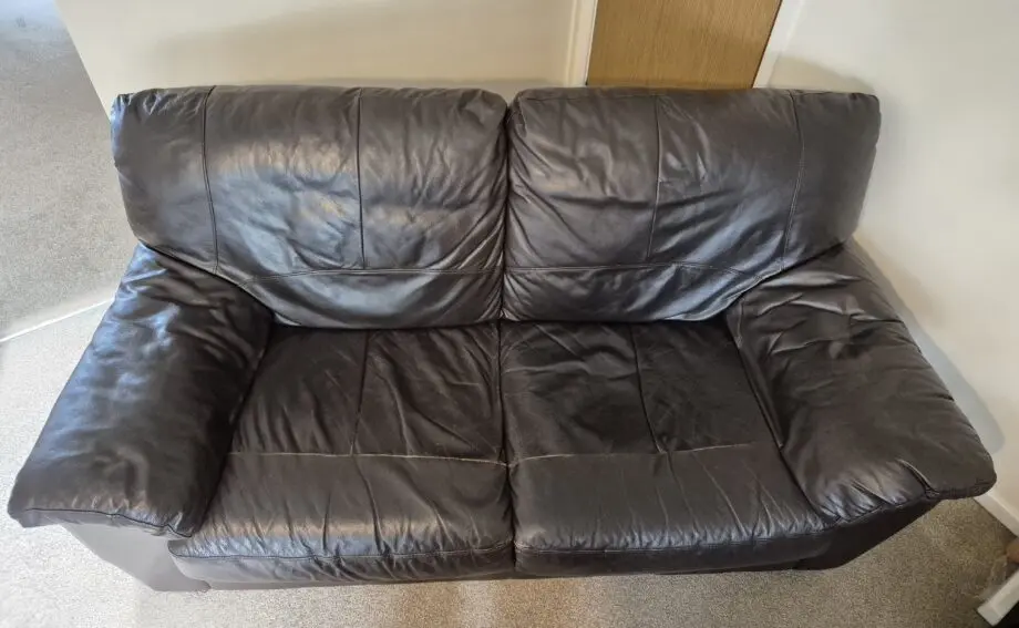 Brown Leather 2 and 3 seater sofa set