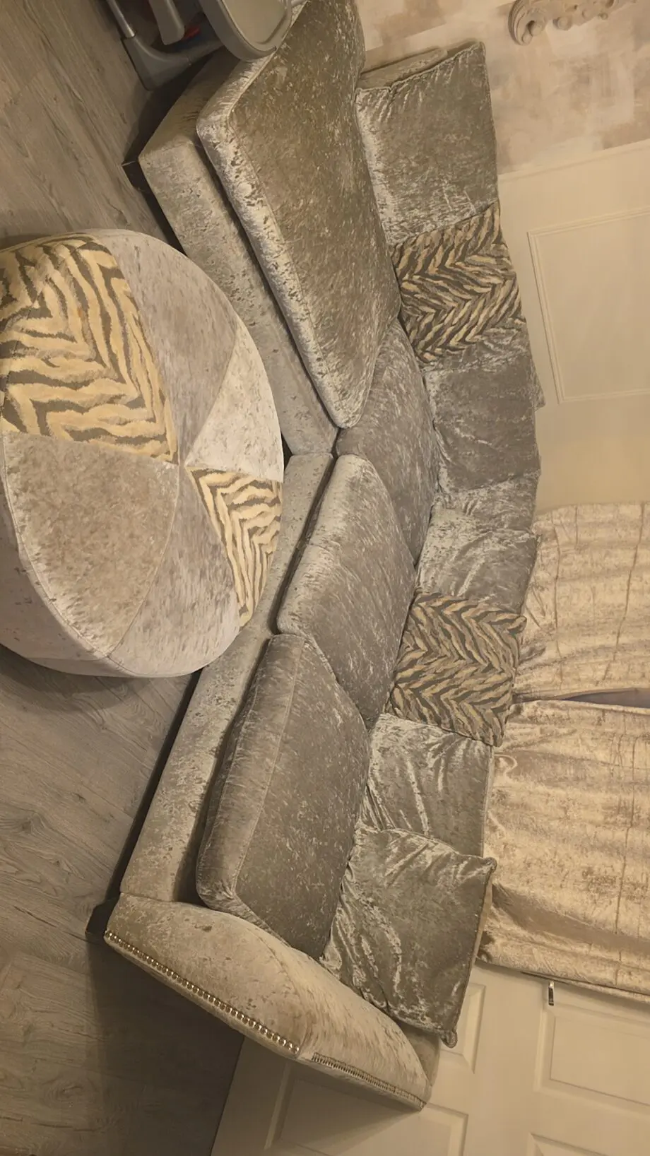 Large dfs sofa and footstool