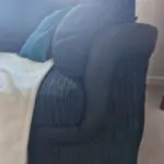 2+3 seater fabric black sofa's