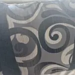 2+3 seater fabric black sofa's