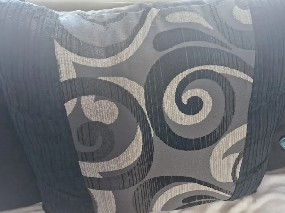 2+3 seater fabric black sofa's