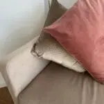 MADE.COM Eulia beige/tan velvet sofa bed