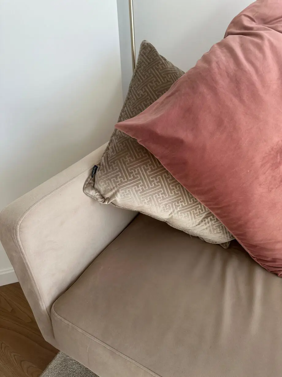 MADE.COM Eulia beige/tan velvet sofa bed