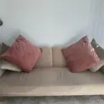 MADE.COM Eulia beige/tan velvet sofa bed