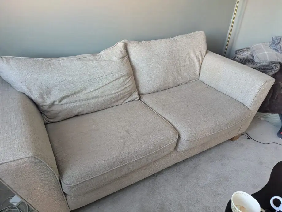 SCS Theo Fabric 4 Seater Standard BEIGE/OAK