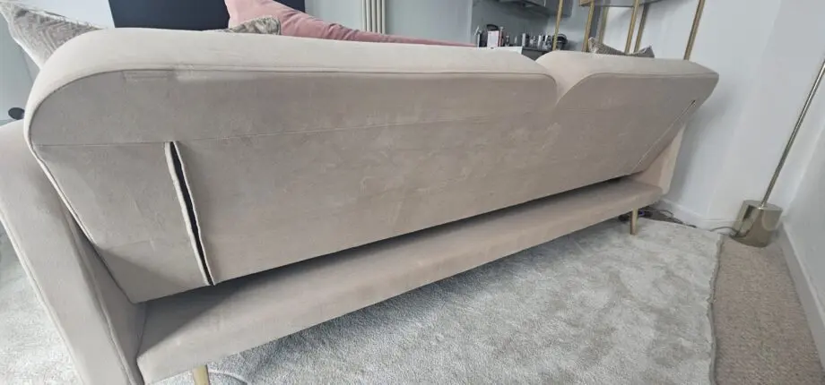 MADE.COM Eulia beige/tan velvet sofa bed