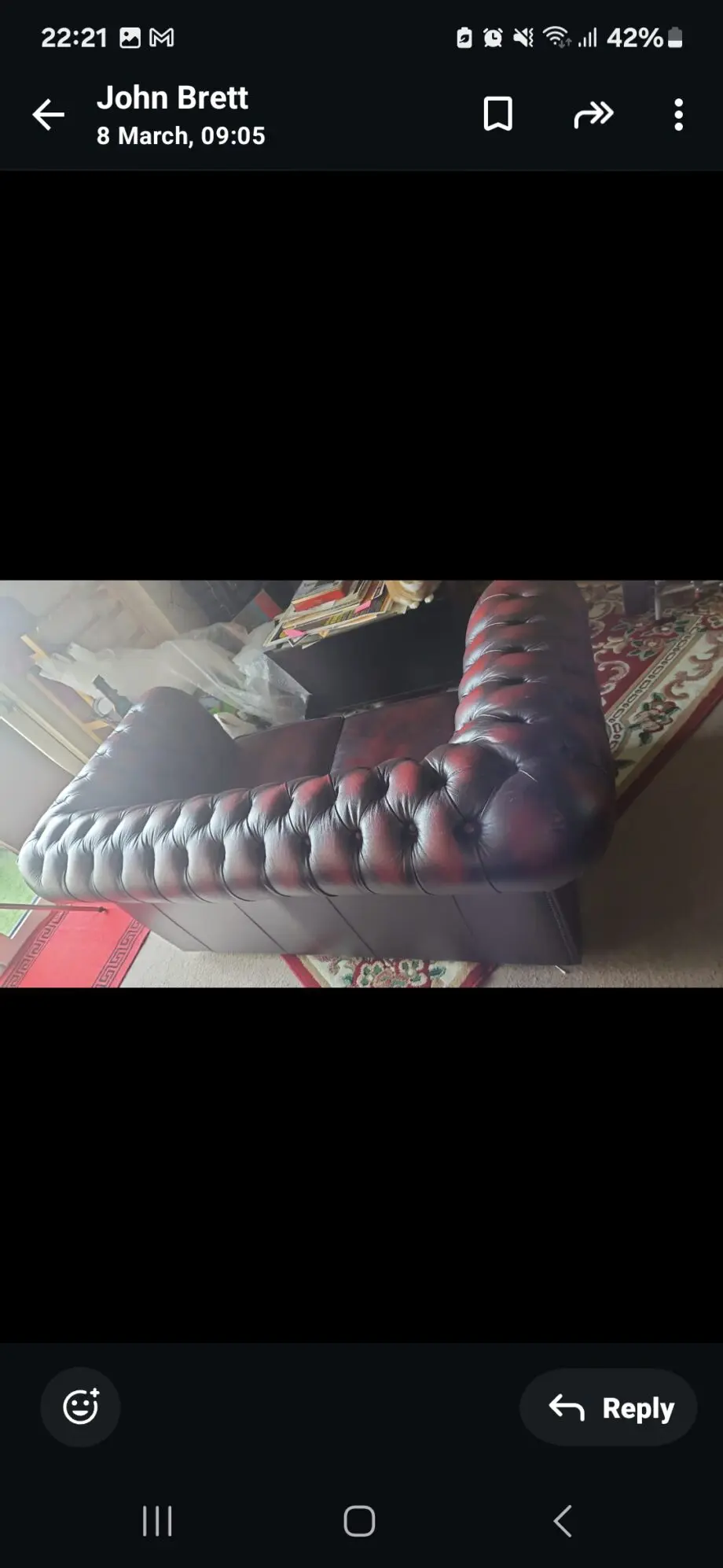 Chesterfield 100% Genuine Leather Two Seater Sofa antique oxblood red