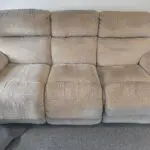 Beige sofa with 2 recliners