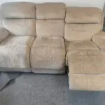 Beige sofa with 2 recliners