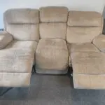 Beige sofa with 2 recliners