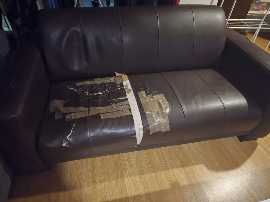 Brown sofa for use for totally free