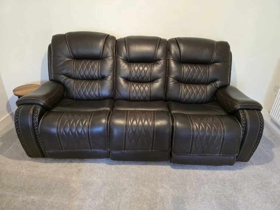 3 seater presidential electric recliner sofa premium leather build