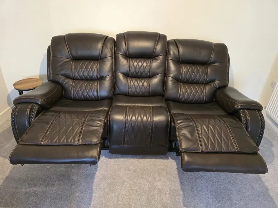 3 seater presidential electric recliner sofa premium leather build