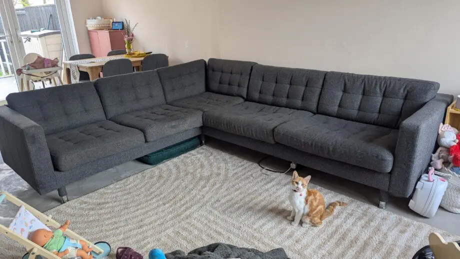 Large IKEA Landskrona Corner Sofa in Grey