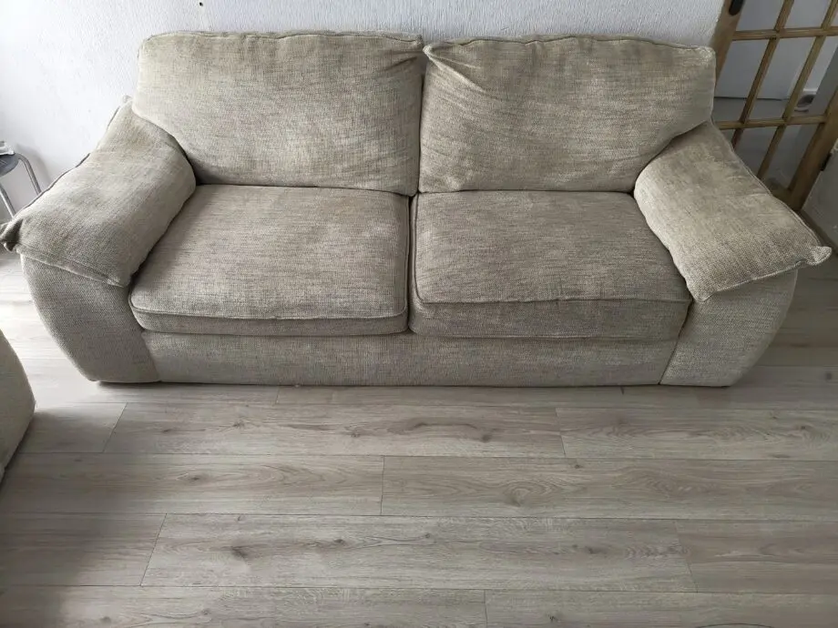Stone fabric sofa set (includes a 3 seater and a 2 seater)