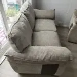 Stone fabric sofa set (includes a 3 seater and a 2 seater)