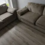Stone fabric sofa set (includes a 3 seater and a 2 seater)