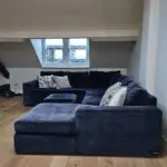 Moores interiors Navy Luxury bespoke U-shaped sofa