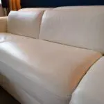 White Leather Nicoletti Italian 4 seat sofa with chaise long and powered recliner