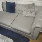 Faux chesterfield corner sofa
