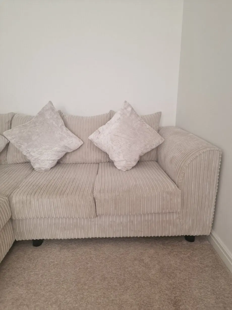 SCS-Cream left hand corner sofa