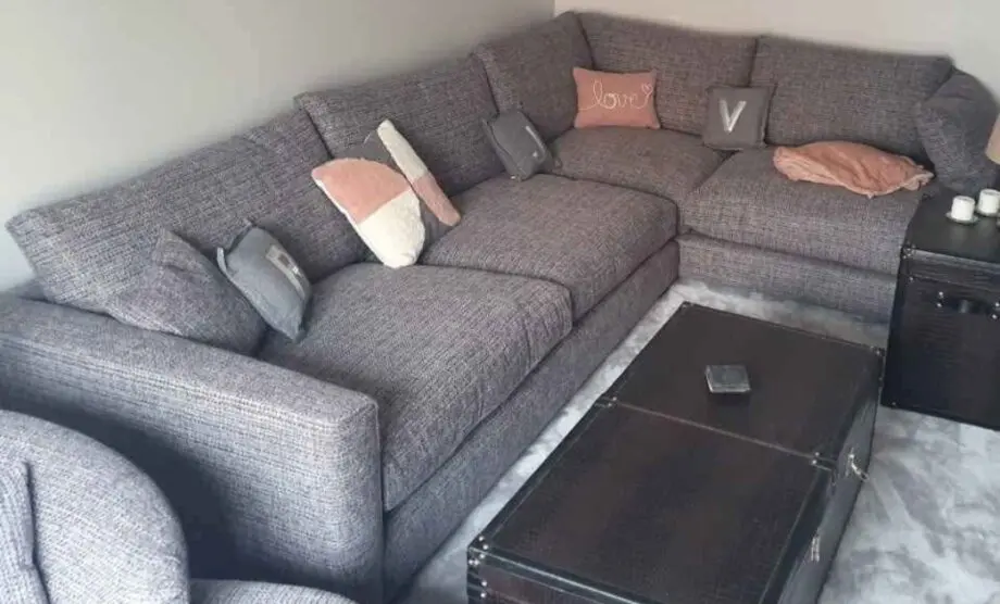 DFS XL Grey L Corner Sofa