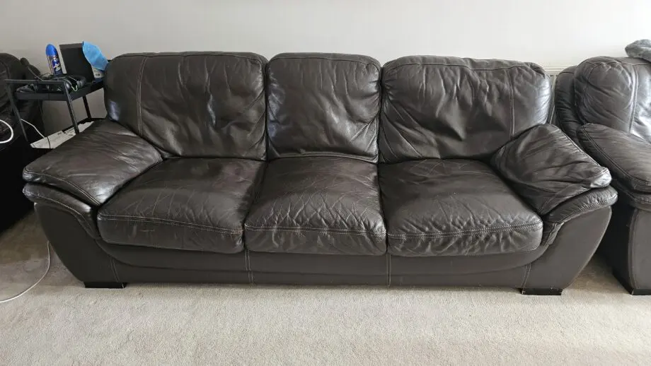 Land of Leather - Black/Brown - 4-Piece Sofa Set
