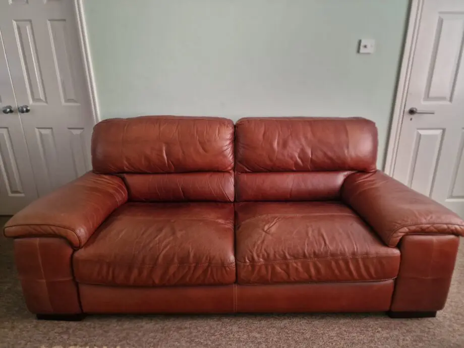 Italian Leather Tan Sofa set