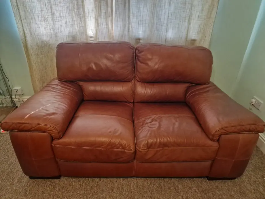 Italian Leather Tan Sofa set