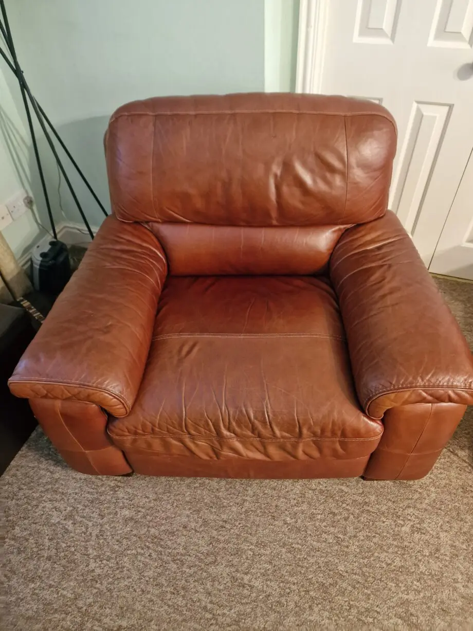 Italian Leather Tan Sofa set