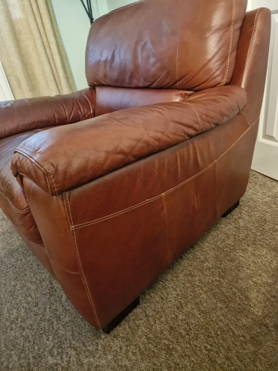 Italian Leather Tan Sofa set