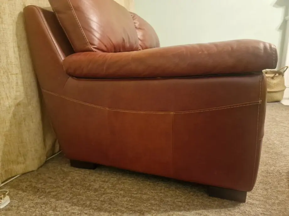 Italian Leather Tan Sofa set