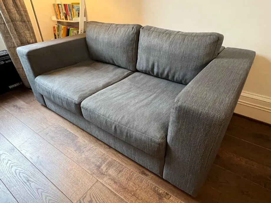 BoConcept Celano Sofa Dark Grey & Boxy Footstool