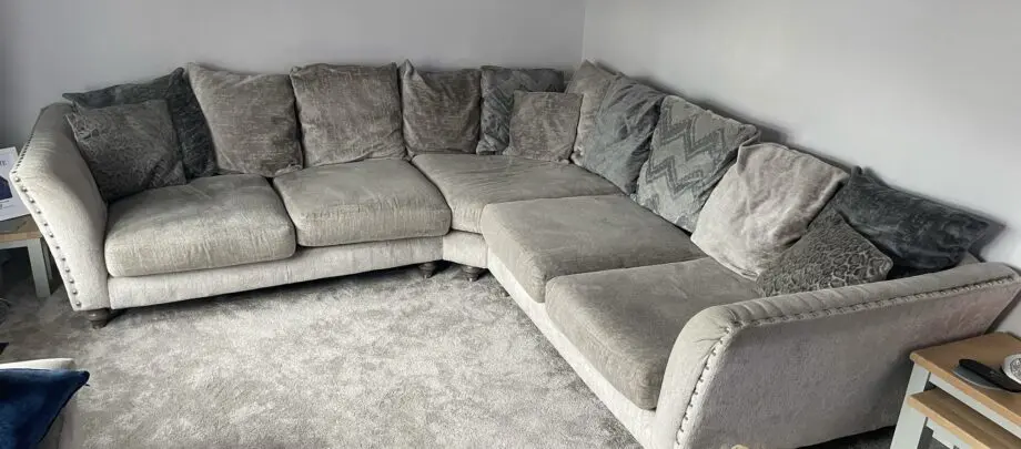 DFS Lawire Corner Sofa Silver