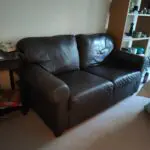 Leather 2 Seater Sofa Brown