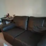 Leather 2 Seater Sofa Brown