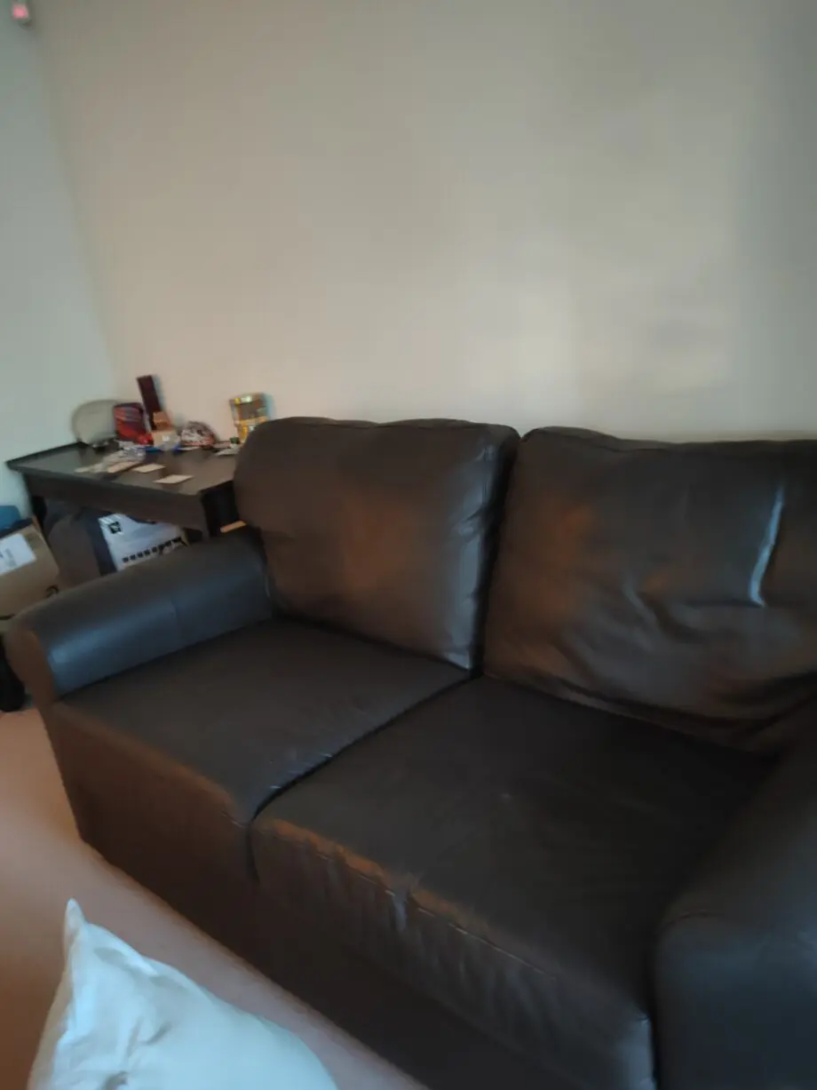Leather 2 Seater Sofa Brown