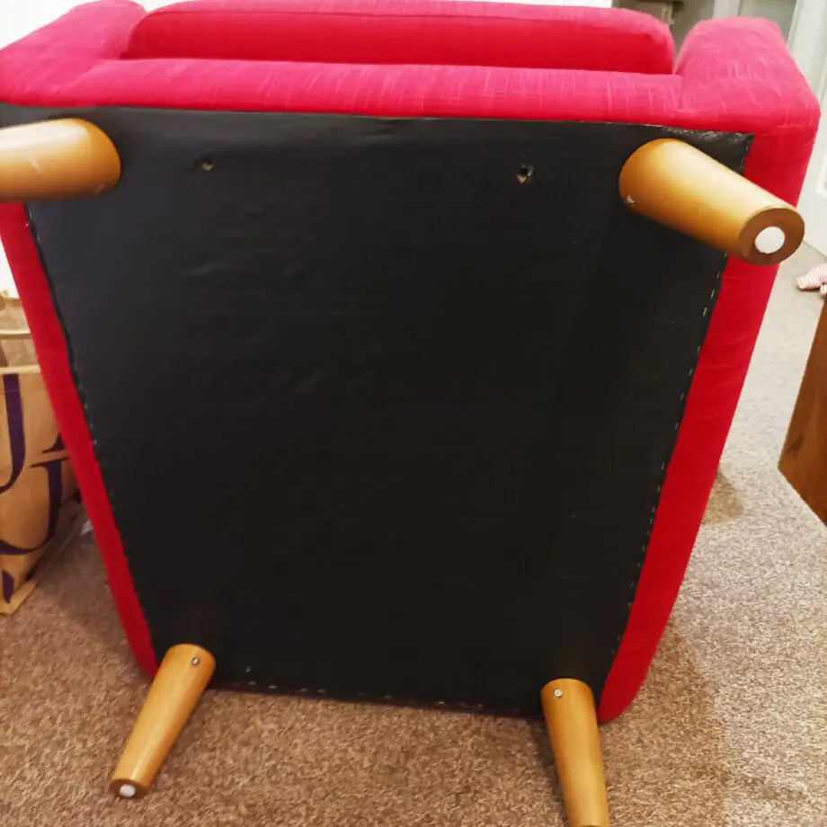 Lovely M&S red armchair, stylish and super comfy - Closing soon, I'm moving