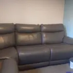 Leather electric corner recliner sofa
