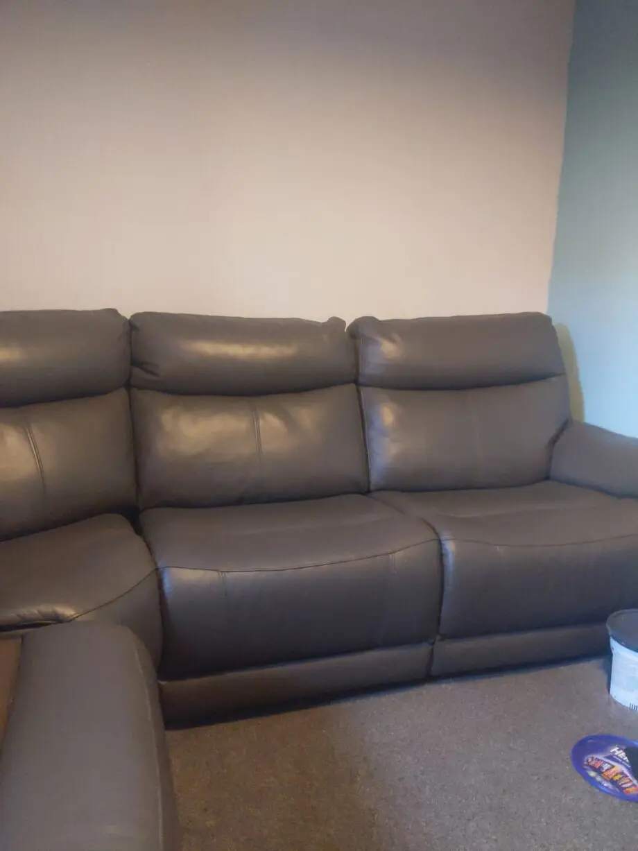 Leather electric corner recliner sofa