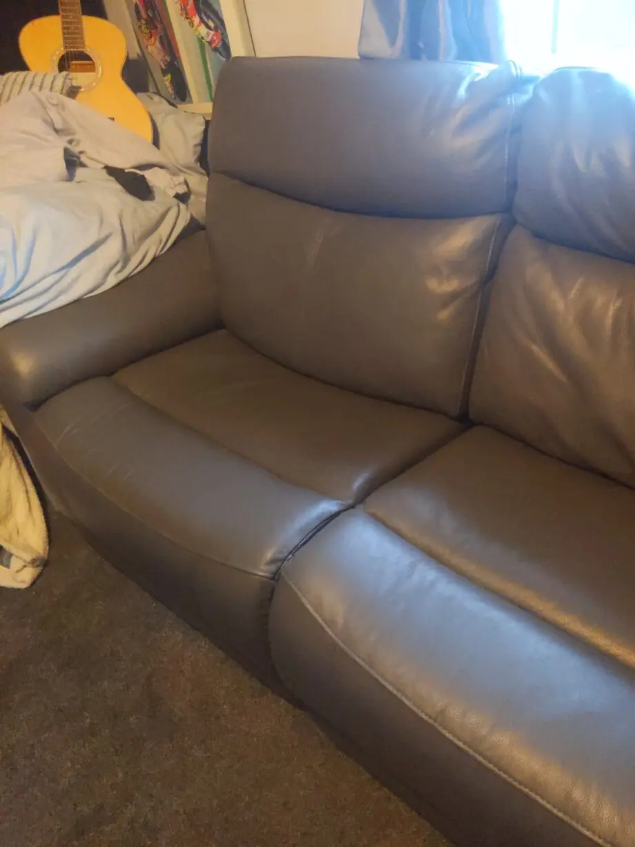 Leather electric corner recliner sofa