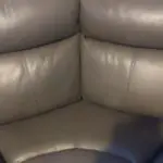 Leather electric corner recliner sofa