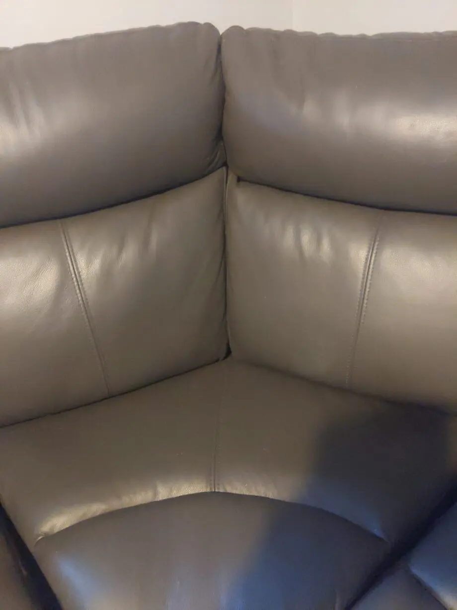 Leather electric corner recliner sofa