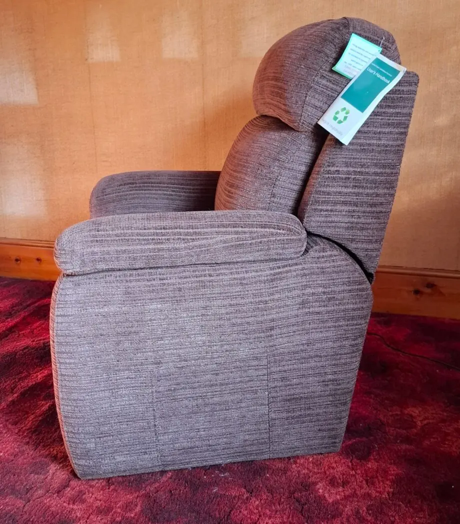 DFS Newbury Rise and Tilt Power Recliner Chair in Chocolate Brown. 3 Motors Lift Chair, Easy Operation.